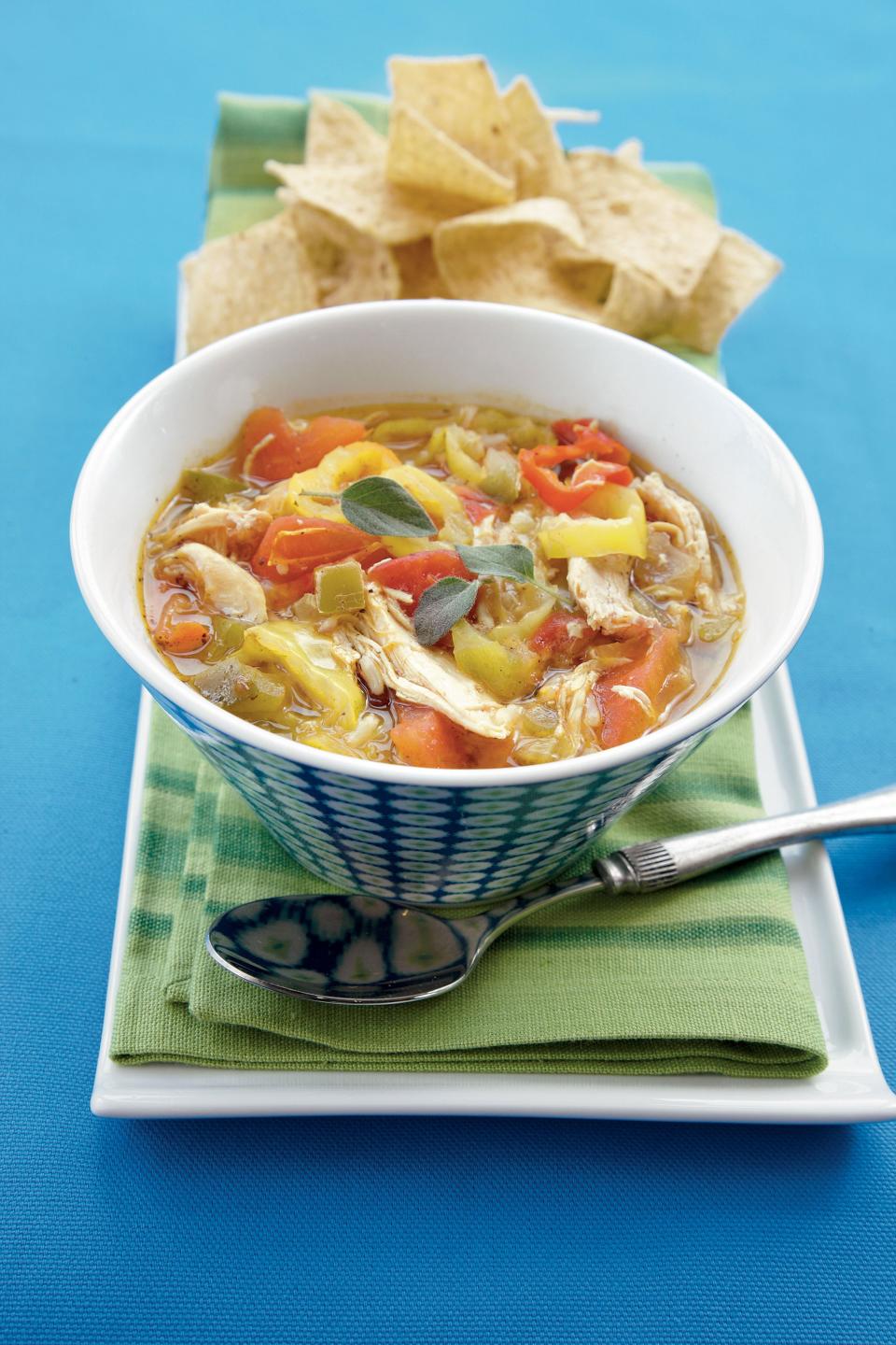 Smoked Chicken-Banana Pepper Soup