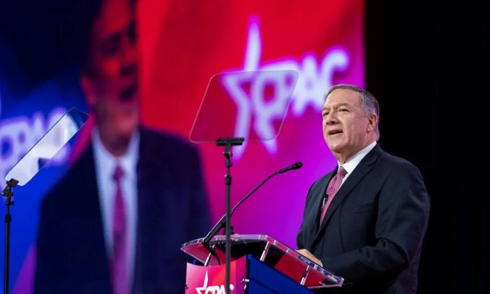 Mike Pompeo speaks at CPAC on 3 March.