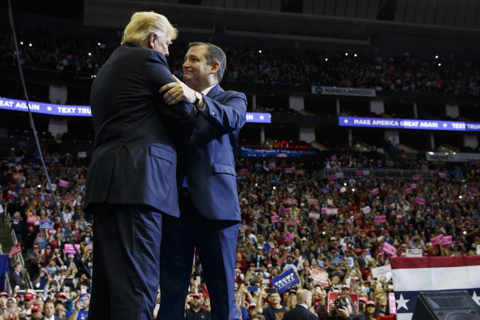 President Trump with Ted Cruz