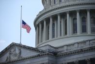 <p>The flag at the U.S. Capitol flew at half-mast in honor of the Congressman. </p>