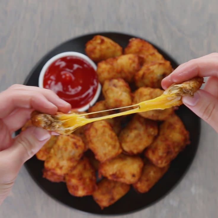 These Chili Cheese-Stuffed Tots Are Gonna Rock Your World [Video] [Video] in 2020 | Recipes, Food recipies, Tasty