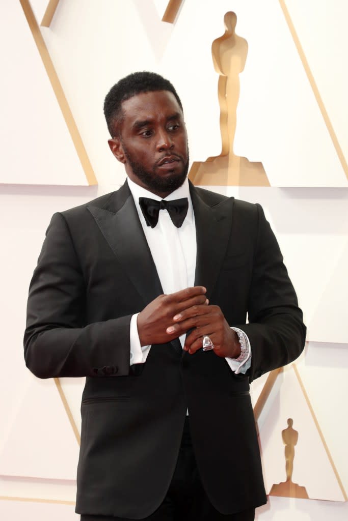 Diddy wore his 30 carat diamond pinky ring — which could be worth north of a billion — to the Oscars in 2022<br>. Chelsea Lauren/Shutterstock