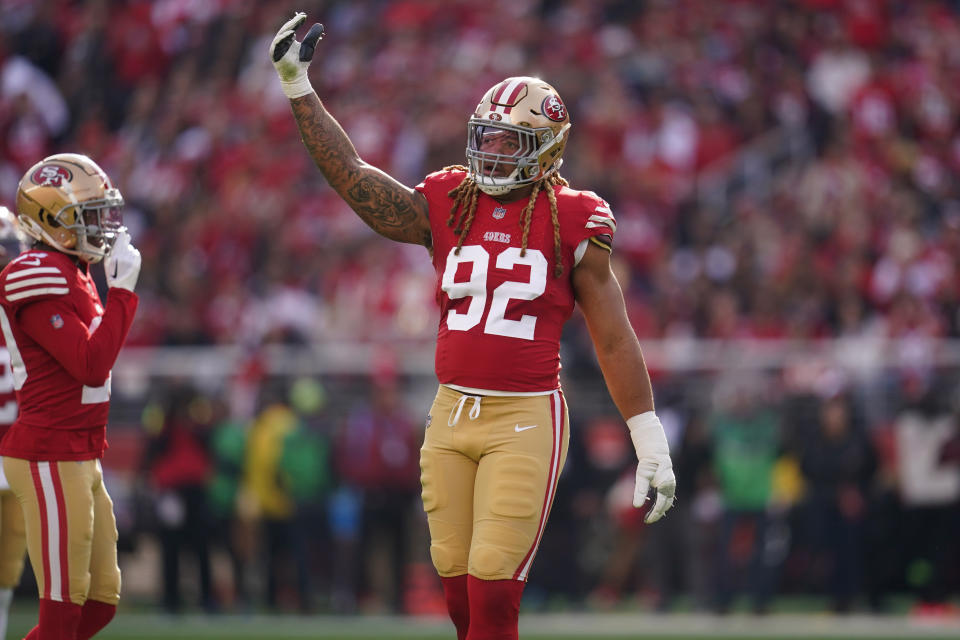 San Francisco 49ers defensive end Chase Young (92). Mandatory Credit: Cary Edmondson-USA TODAY Sports