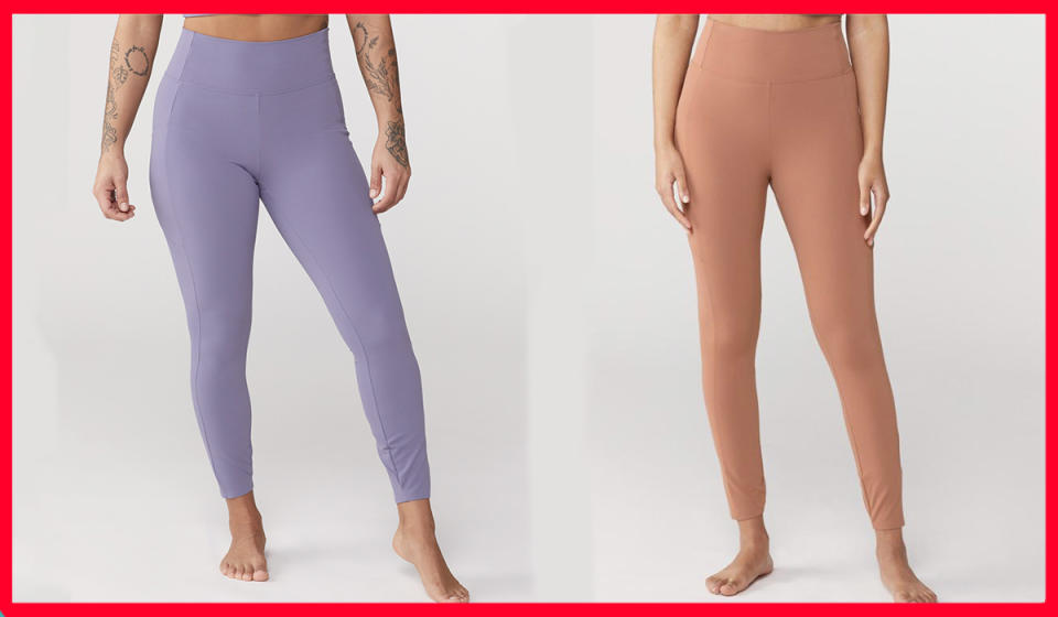 Lilac and peach leggings