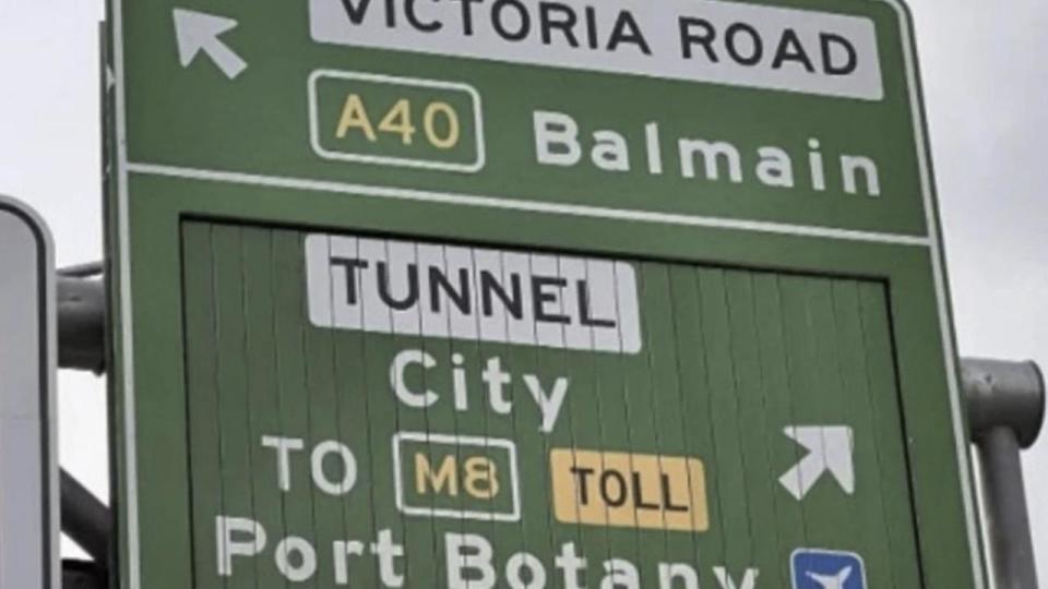 Confusing signage also added to the traffic headache at the new interchange. Photo: 9 News
