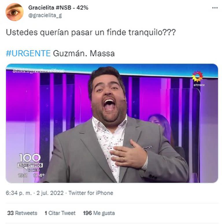 Memes de la renuncia de Martín Guzmán a su cargo como Ministro de Economía