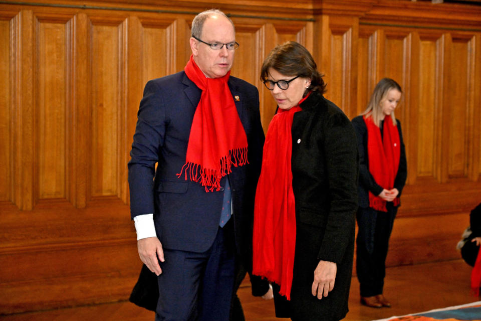 La princesse Stéphanie et son frère Albert