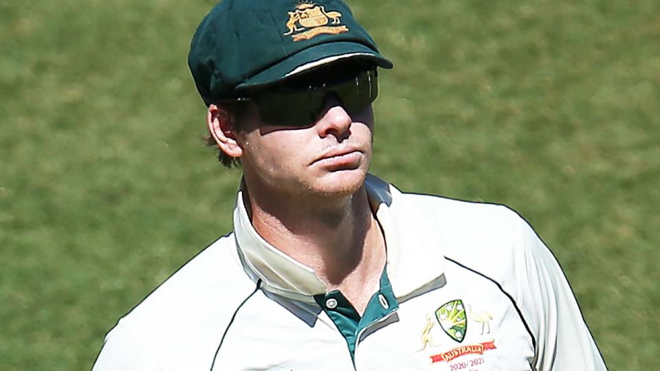 Steve Smith, pictured here during day five of the third Test between Australia and India. 