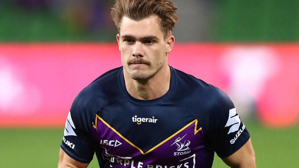 Ryan Papenhuyzen's incredible 85m try helped spark a stunning Melbourne Storm comeback. (Photo by Kelly Defina/Getty Images)