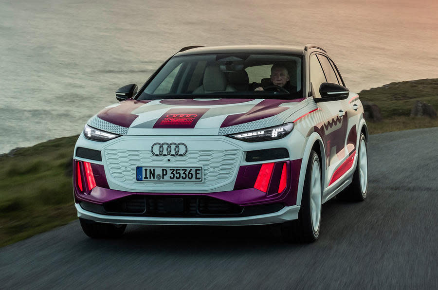 Audi Q6 E-tron prototype front tracking