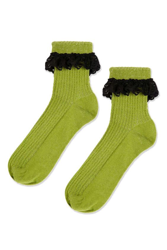 Lace Trim Ankle Socks