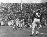 The Montreal Alouettes score a touchdown against Edmont Eskimos in Toronto in 1954. Edmonton rallied to win the Grey Cup 25-24. (The Globe and Mail/The Canadian Press)