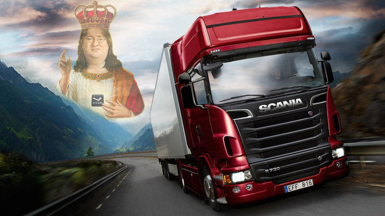  Gabe Newell's spirit presides over a truck 