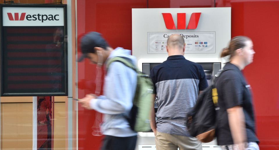 Westpac customer at ATM 