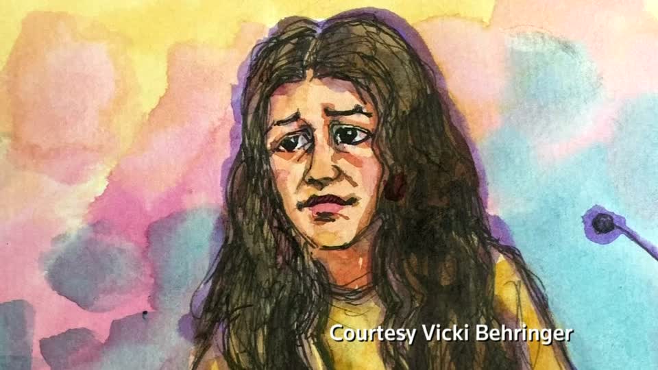 Noor Salman, the wife of the gunman who killed 49 people at a gay nightclub in Orlando, Florida, appears in court where she is accused of misleading authorities investigating the mass shooting. Her uncle told reporters, "we know she's innocent." Rough Cut (no reporter narration).