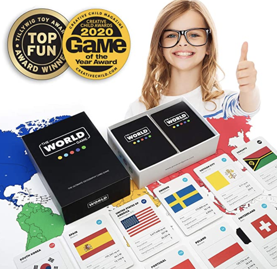 The World Game, geography card game. PHOTO: Amazon