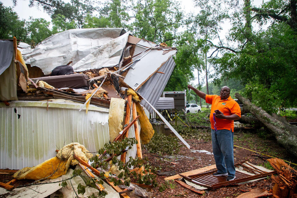 One dead in Louisiana as tornadoes hit the South, leaving thousands without power (Alicia Devine / USA Today Network via Imagn)