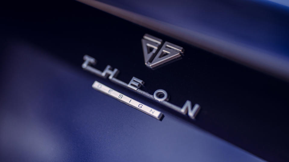 Badging on a Porsche 911 restomod from Theon Design.