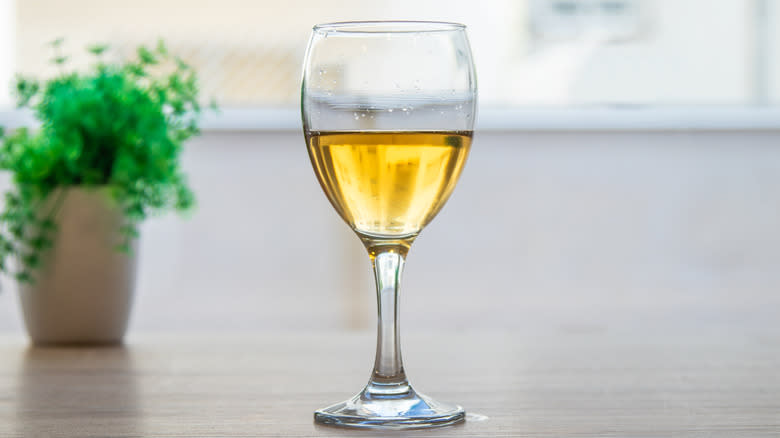 Glass of Albariño wine