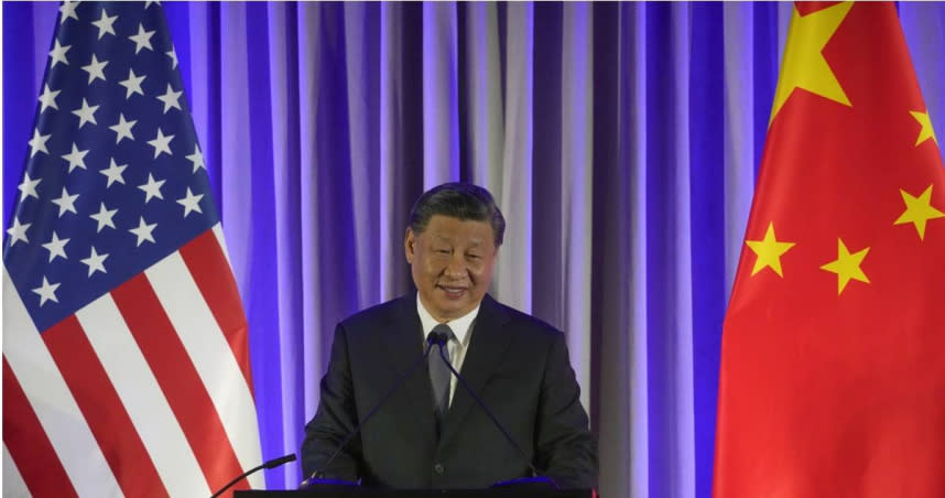 中國國家主席習近平在美東時間15日與「美國商界巨頭」共進晚餐。（圖／達志／美聯社）