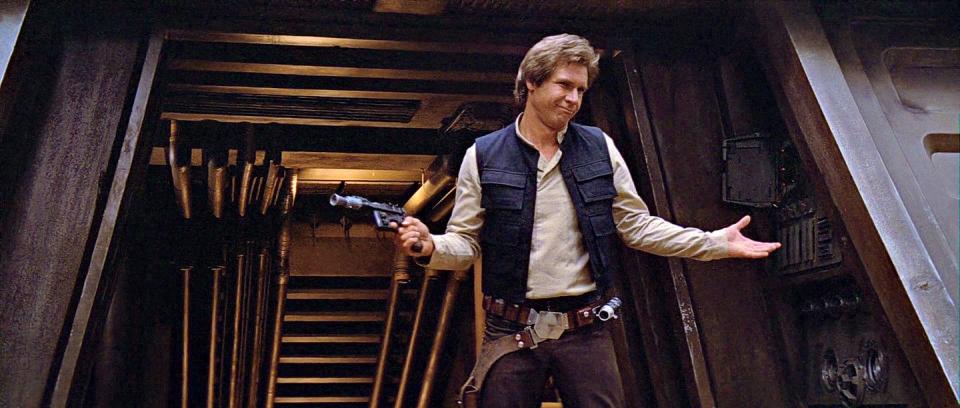 <p>He survived scrapes with Boba Fett, carbonite, and <a href="https://www.popularmechanics.com/culture/movies/g20139797/best-minor-star-wars-characters/" rel="nofollow noopener" target="_blank" data-ylk="slk:Jabba the Hutt;elm:context_link;itc:0;sec:content-canvas" class="link ">Jabba the Hutt</a>, but Han Solo's biggest enemy was actually the very actor playing him. As Ford explained <a href="https://www.youtube.com/watch?v=itoKF_GNaJw" rel="nofollow noopener" target="_blank" data-ylk="slk:on Conan in 2015;elm:context_link;itc:0;sec:content-canvas" class="link ">on <em>Conan</em> in 2015</a>:</p><p>"I thought the best utility of the character would be for him to sacrifice himself to a high ideal and give a little bottom, a little gravitas the enterprise, not that there wasn't some already but I just wanted in on some part of it."</p><p>To Ford's credit, the character arc of a selfish rogue turned venerated martyr would have been incredible to watch on screen, but we're happy Han Solo lived to fight another day. </p>