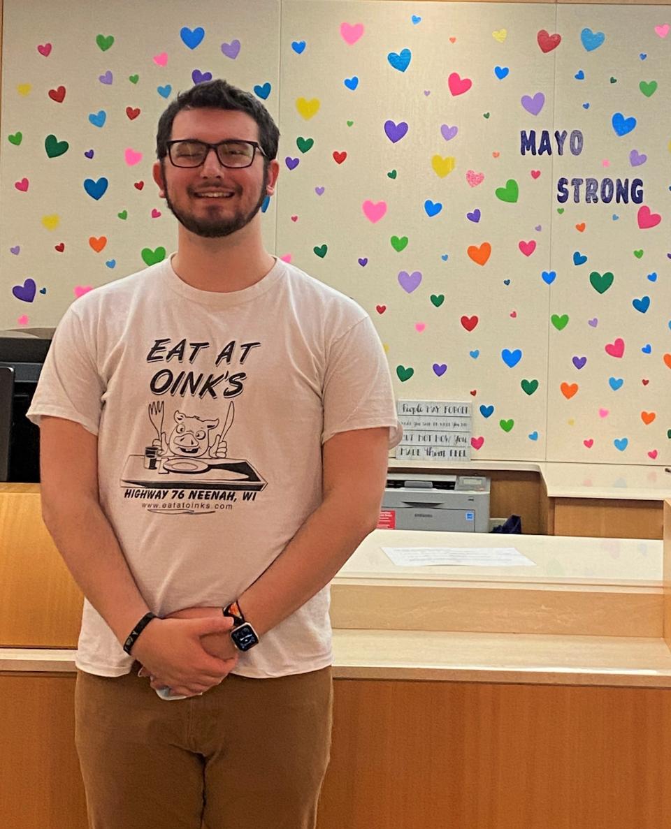 Eddie Stuczynski was diagnosed with myxoid chondrosarcoma in 2020. He will serve as the honorary survivor Saturday for the 40th anniversary of the Sole Burner 5K Walk/Run in Appleton.