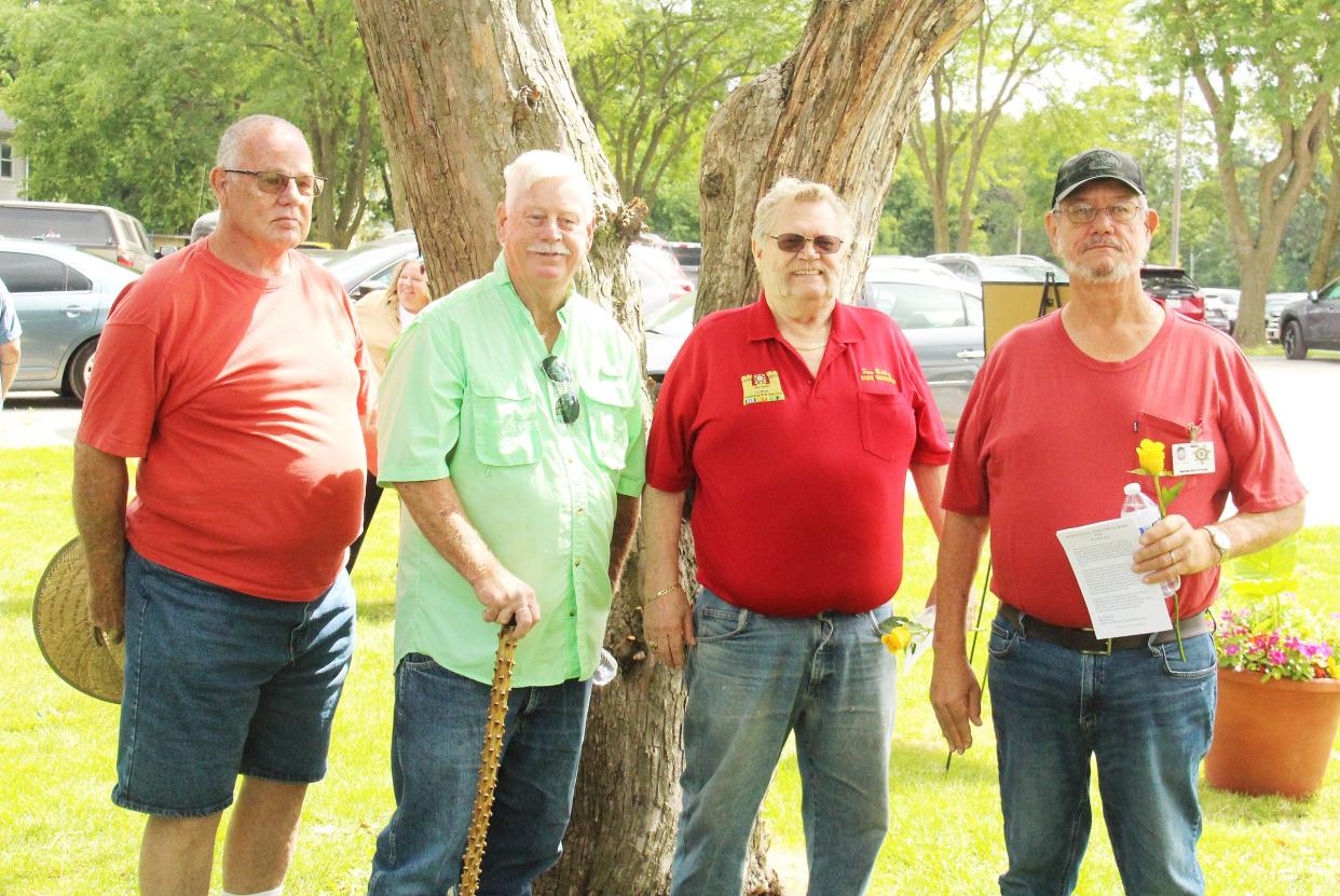 These four former correctional officers were recognized at a remembrance ceremony for the 1978 riot at Pontiac Correctional Center. The officers are, from left, Richard Jones, Kelly Jones, Tom Bailey and Dan Ramsey.