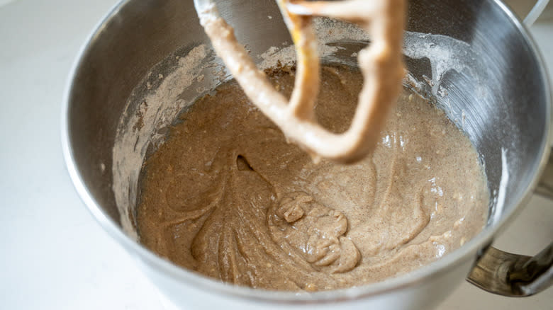 cinnamon bread batter in bowl