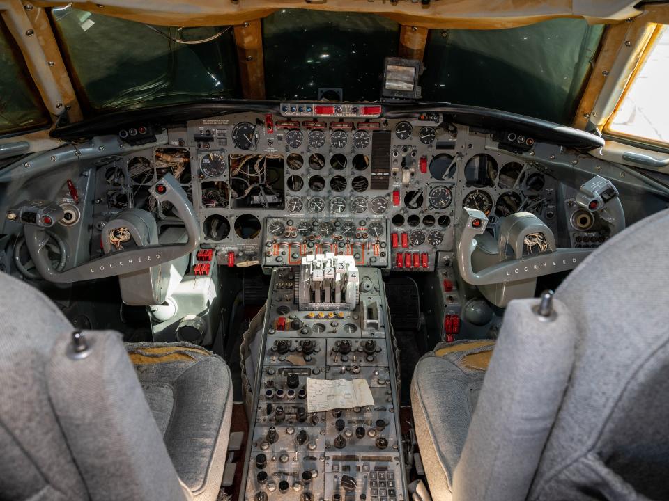 Inside the cockpit