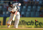 Cricket - India v England - Fourth Test cricket match - Wankhede Stadium, Mumbai, India - 11/12/16. India's Virat Kohli plays a shot. REUTERS/Danish Siddiqui