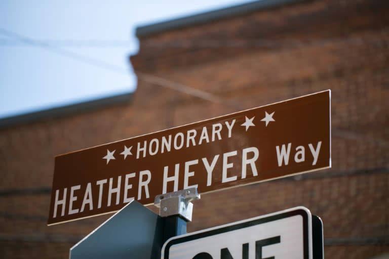 The street in Charlottesville, Virginia where Heather Heyer was killed in August 2017 was renamed in her honor