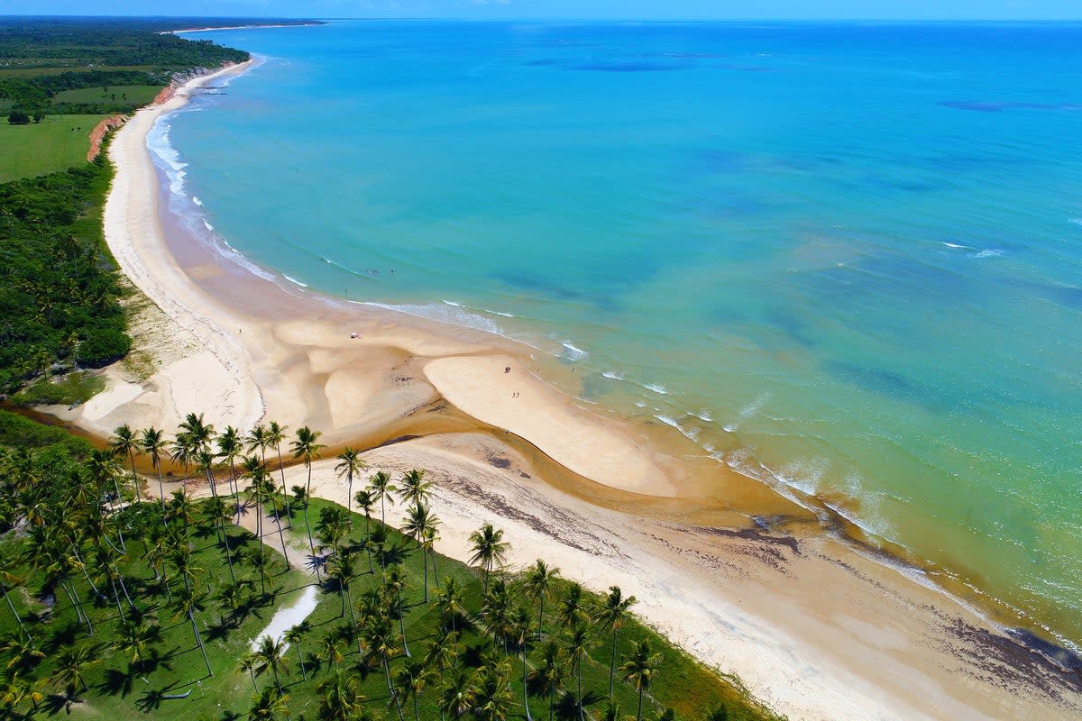 Praia de Cumuruxatiba beach, Bahia, Brazil (Getty Images/iStockphoto)