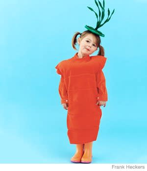 <div class="caption-credit"> Photo by: Frank Heckers</div><div class="caption-title">Carrot Costume</div><p> This cute costume starts with an oversize sweatshirt -- no sewing needed. <br> </p> <p> <a rel="nofollow noopener" href="http://www.parenting.com/article/Toddler/Activities/Carrot?src=syn&dom=shine" target="_blank" data-ylk="slk:How to Make the Carrot Costume" class="link ">How to Make the Carrot Costume</a> <br> <a rel="nofollow noopener" href="http://www.parenting.com/activity-parties-article/Activities-Parties/Celebrations/Halloween-Central-21355156?src=syn&dom=shine" target="_blank" data-ylk="slk:More Costumes at Halloween Central" class="link ">More Costumes at Halloween Central</a> </p>