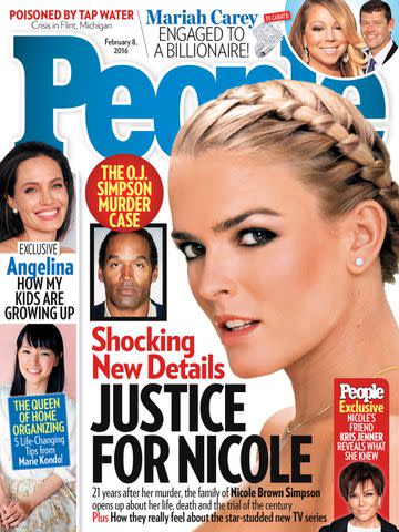 People Magazine February 8, 2016. Nicole Brown Simpson