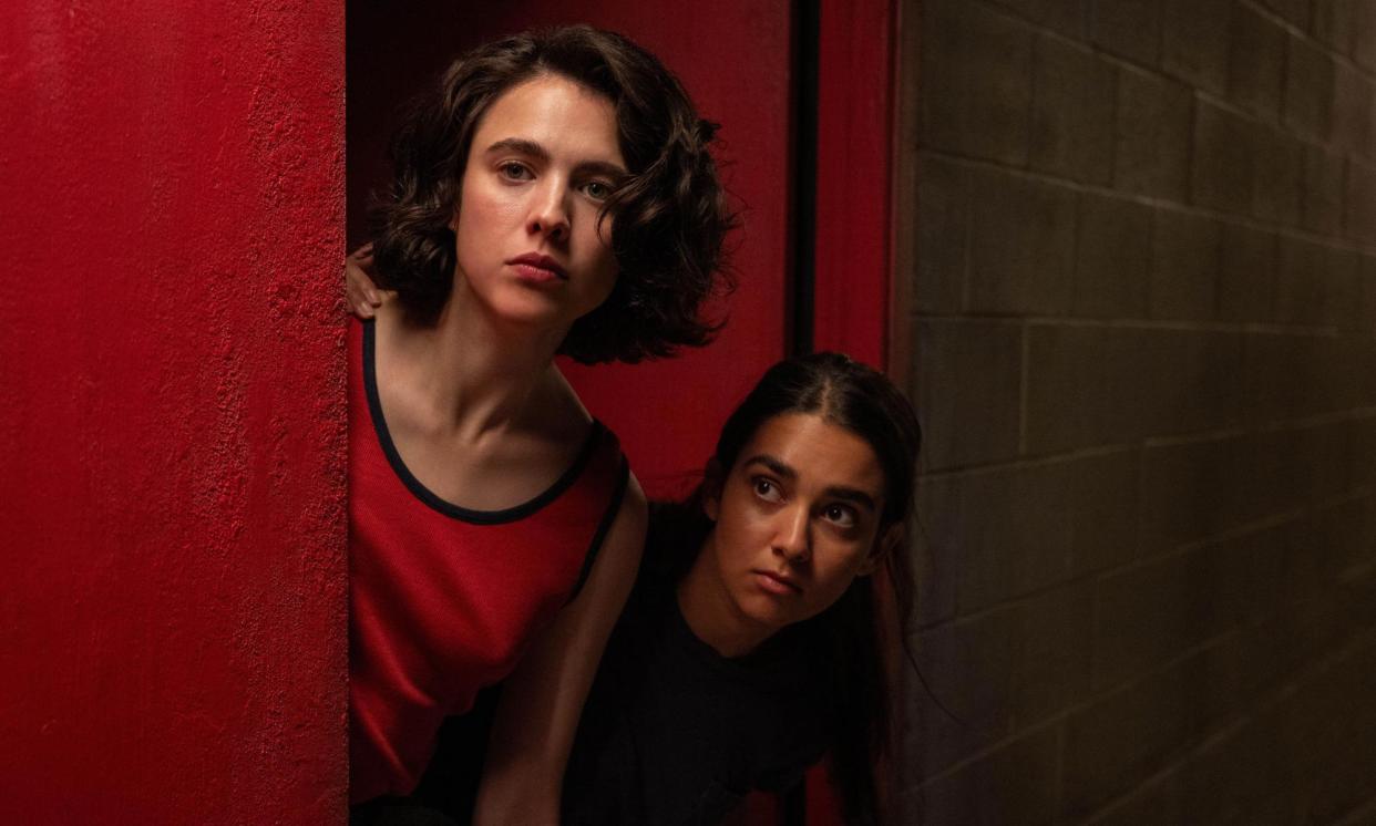 <span>Played with gusto … Margaret Qualley and Geraldine Viswanathan in Drive-Away Dolls.</span><span>Photograph: Entertainment Pictures/Alamy</span>