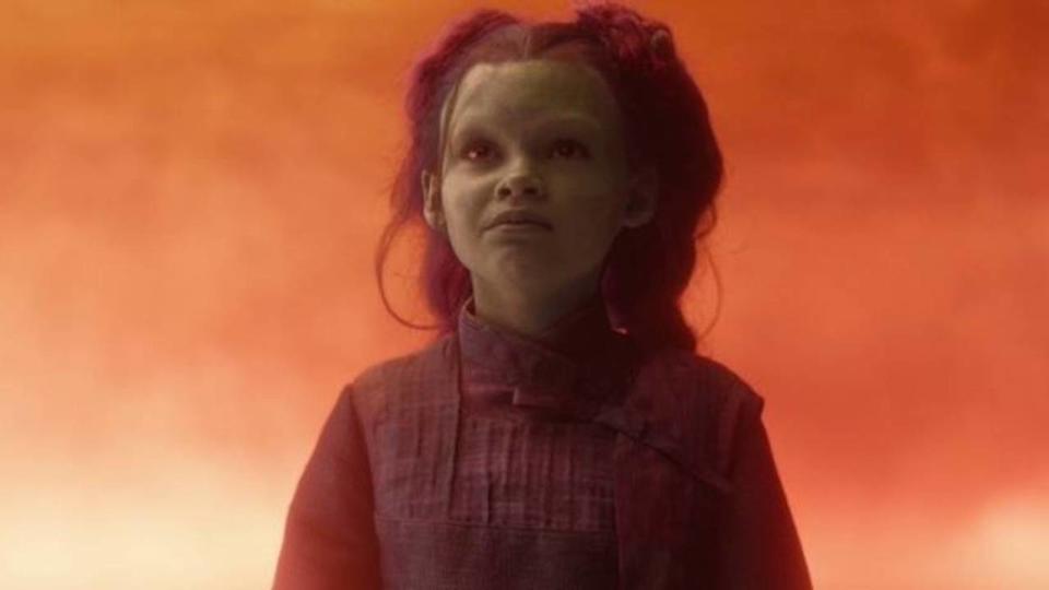 Ariana Greenblatt as young gamora