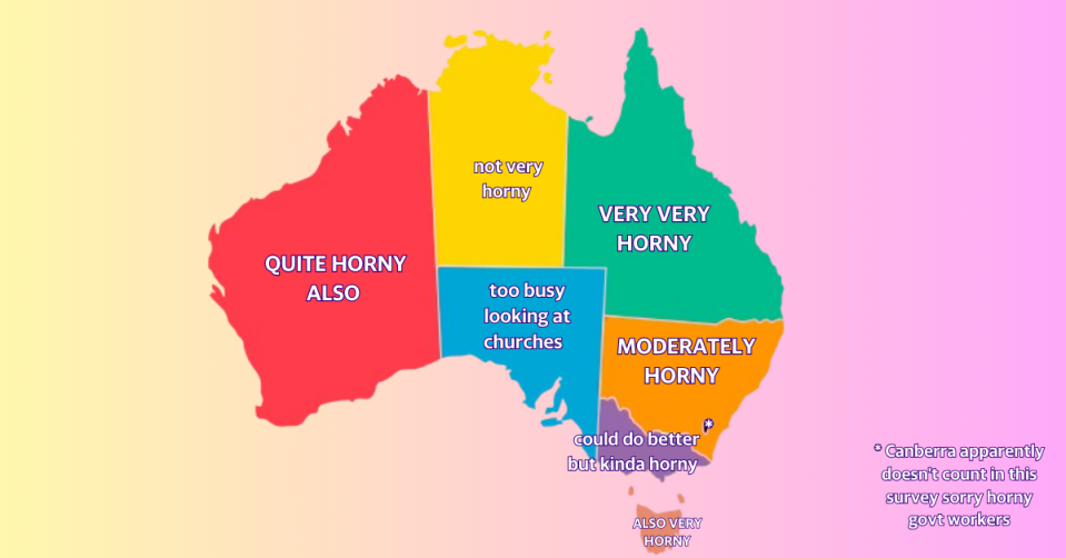 map of australia with horny states labelled 