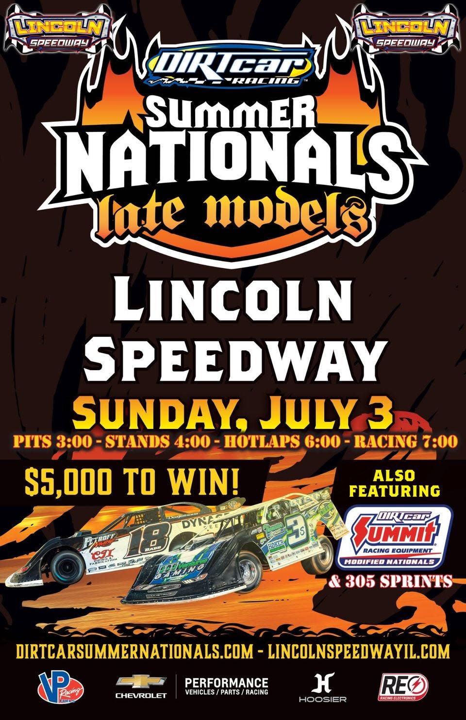 DIRTcar Summer Nationals returns to Lincoln Speedway.