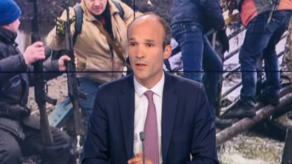 Hervé Grandjean, porte-parole du ministère des Armées, le 1er mars 2022 sur BFMTV. - BFMTV