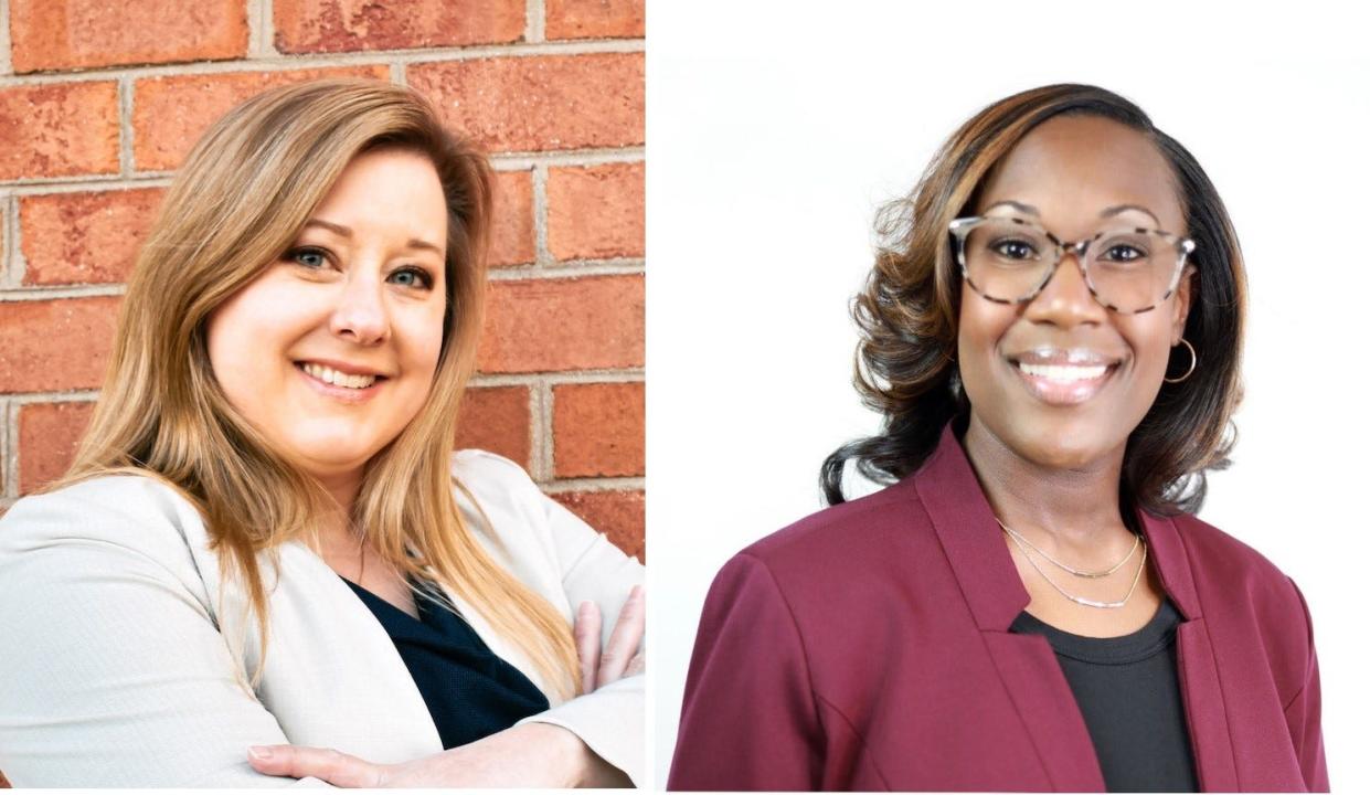 Republican Del. Kimberly Taylor, left, is being challenged by Democratic nominee Kimberly Pope Adams in the November election for the Virginia House of Delegates 82nd District.