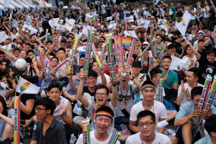 <i>Taiwan’s top court had just ruled in favour of same-sex marriage [Photo: AFP]</i>