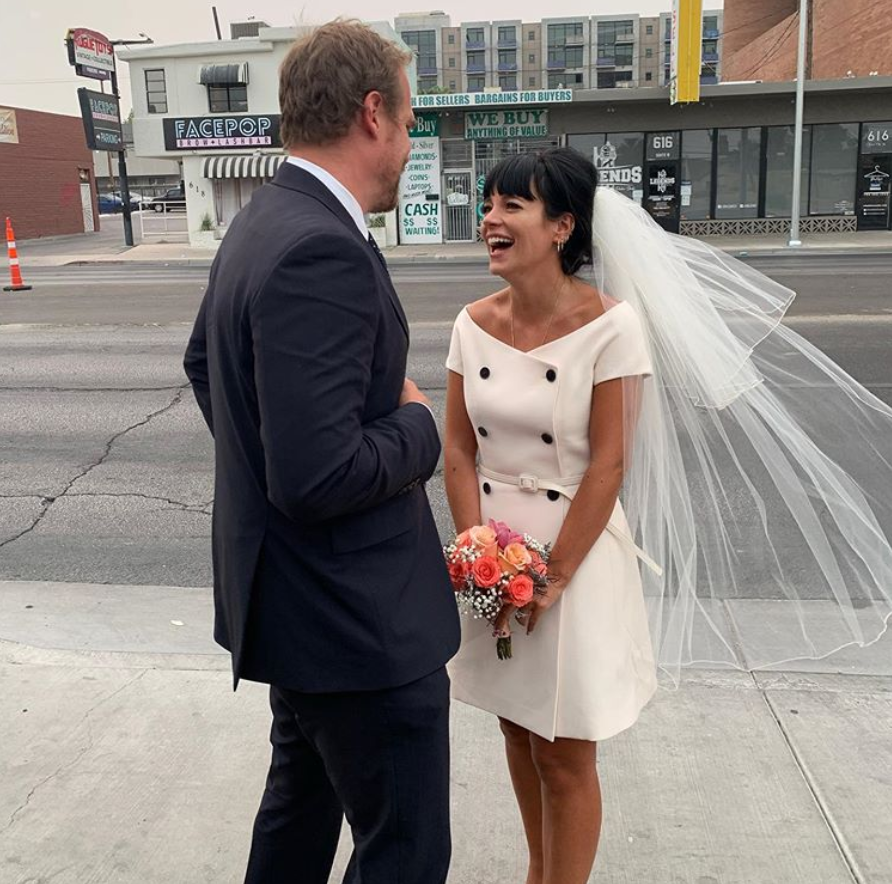 lily allen david harbour wedding photo