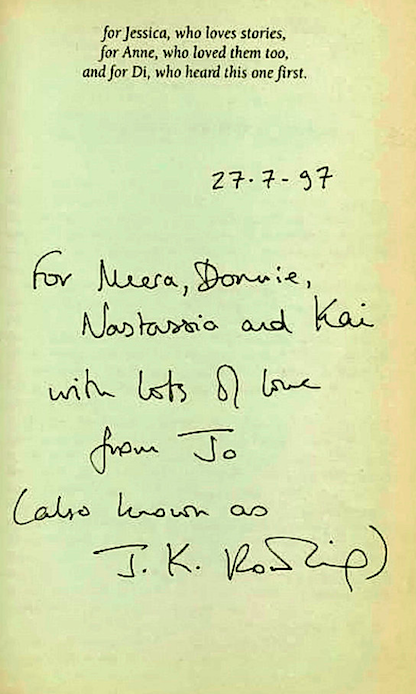 <em><span class="s1">In 2017, another copy of the book, that included a rare inscription addressed to J. K. Rowling’s friend and her family, sold for £106,000</span> (SWNS)</em>