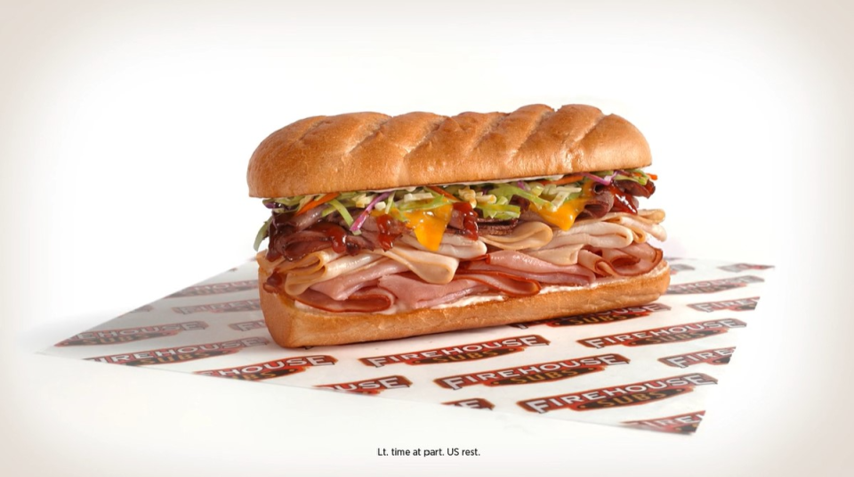 Firehouse Subs' Smokin' Triple Stack sub.