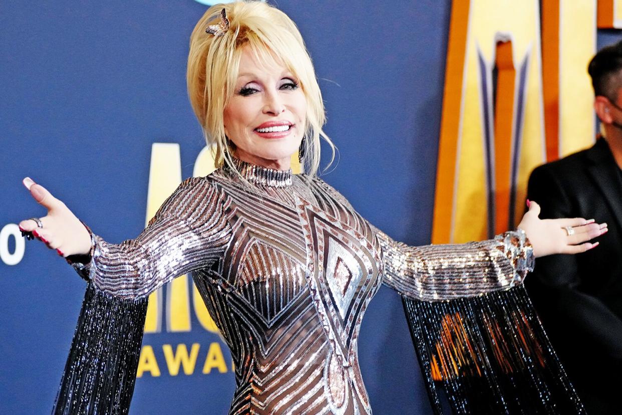 LAS VEGAS, NEVADA - MARCH 07: Dolly Parton attends the 57th Academy of Country Music Awards at Allegiant Stadium on March 07, 2022 in Las Vegas, Nevada. (Photo by Jeff Kravitz/FilmMagic)