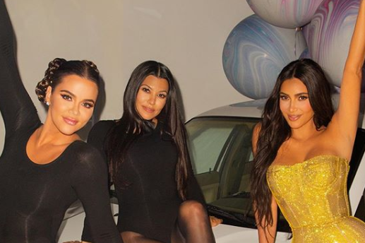 Kim Kardashian with her sisters at her 40th surprise birthday party: Instagram