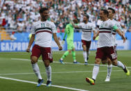 <p>Mexico’s Carlos Vela celebreates an ice-cool penalty </p>