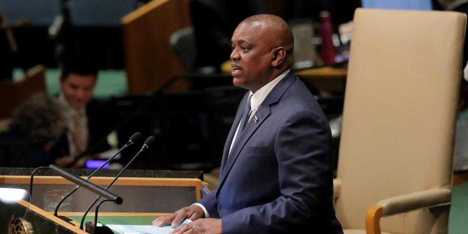 President of Botswana Mokgweetsi Eric Keabetswe Masisi addresses the 73rd session of the United Nations General Assembly at U.N. headquarters in New York, U.S., September 27, 2018. REUTERS/Caitlin Ochs