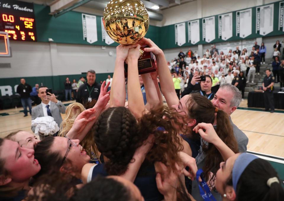 Putnam Valley defeats Irington 52-46 in the girls Section 1 Class B championship basketball game at Yorktown High School in Yorktown Heights on Saturday, March 5, 2022.