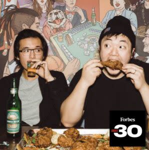 Andy Chuang and Eric Sze from Taiwan opened “886” in New York. (Courtesy of Forbes/Facebook)